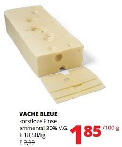 Vache bleue korstloze finse emmental