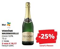 Promoties Vendôme mademoiselle classic - Schuimwijnen - Geldig van 12/09/2024 tot 25/09/2024 bij Spar (Colruytgroup)