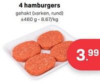 4 hamburgers gehakt varken, rund-Huismerk - Buurtslagers