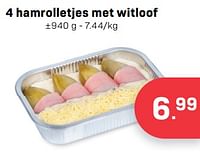 4 hamrolletjes met witloof-Huismerk - Buurtslagers