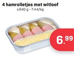 4 hamrolletjes met witloof