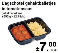 Dagschotel gehaktballetjes in tomatensaus gehakt varken-Huismerk - Buurtslagers