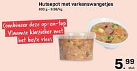 Promoties Hutsepot met varkenswangetjes - Huismerk - Buurtslagers - Geldig van 13/09/2024 tot 10/10/2024 bij Buurtslagers