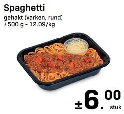 Spaghetti gehakt varken, rund