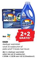 Promoties Vloeibaar wasmiddel witter dan wit - Dash - Geldig van 12/09/2024 tot 25/09/2024 bij Spar (Colruytgroup)