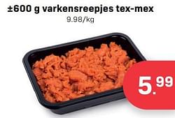 Varkensreepjes tex-mex