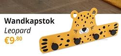 Wandkapstok leopard