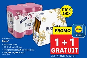 Promotions Bière - Hoegaarden - Valide de 18/09/2024 à 24/09/2024 chez Lidl