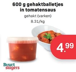 Gehaktballetjes in tomatensaus gehakt varken