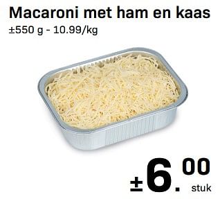 Promoties Macaroni met ham en kaas - Huismerk - Buurtslagers - Geldig van 13/09/2024 tot 10/10/2024 bij Buurtslagers