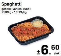 Spaghetti gehakt varken, rund-Huismerk - Buurtslagers