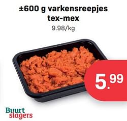 Varkensreepjes tex-mex