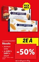 Promotions Biscuits - Jules Destrooper - Valide de 18/09/2024 à 24/09/2024 chez Lidl