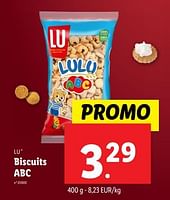 Promotions Biscuits abc - Lu - Valide de 18/09/2024 à 24/09/2024 chez Lidl