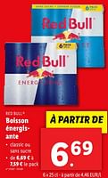 Promotions Boisson énergisante - Red Bull - Valide de 18/09/2024 à 24/09/2024 chez Lidl