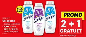 Promotions Gel douche - Sunlight - Valide de 18/09/2024 à 24/09/2024 chez Lidl