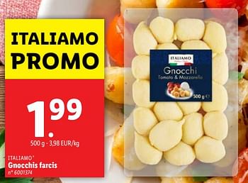 Promotions Gnocchis farcis - Italiamo - Valide de 18/09/2024 à 24/09/2024 chez Lidl