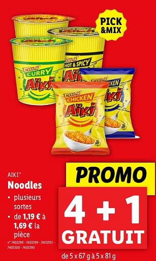 Promotions Noodles - Aiki - Valide de 18/09/2024 à 24/09/2024 chez Lidl