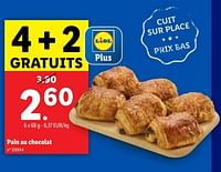 Promotions Pain au chocolat - Produit maison - Lidl - Valide de 18/09/2024 à 24/09/2024 chez Lidl