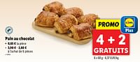 Promotions Pain au chocolat - Produit maison - Lidl - Valide de 18/09/2024 à 24/09/2024 chez Lidl