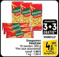 Promoties Deegwaren panzani - Panzani - Geldig van 17/09/2024 tot 23/09/2024 bij Cora