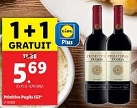 Promotions Primitivo puglia igt - Vins rouges - Valide de 18/09/2024 à 24/09/2024 chez Lidl