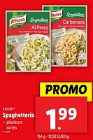 Promotions Spaghetteria - Knorr - Valide de 18/09/2024 à 24/09/2024 chez Lidl