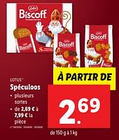 Promotions Spéculoos - Lotus Bakeries - Valide de 18/09/2024 à 24/09/2024 chez Lidl