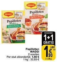 Promoties Papillotten maggi - MAGGI - Geldig van 17/09/2024 tot 23/09/2024 bij Cora