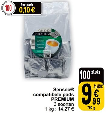 Promoties Senseo compatibele pads premium - Premium - Geldig van 17/09/2024 tot 23/09/2024 bij Cora