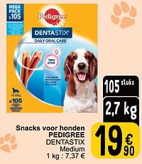 Snacks voor honden pedigree dentastix medium-Pedigree