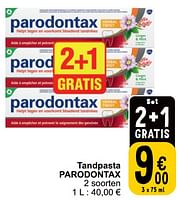 Promoties Tandpasta parodontax - Parodontax - Geldig van 17/09/2024 tot 23/09/2024 bij Cora