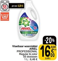 Vloeibaar wasmiddel ariel professional regular + color-Ariel