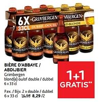 Promotions Bière d’abbaye grimbergen double - Grimbergen - Valide de 11/09/2024 à 24/09/2024 chez Alvo