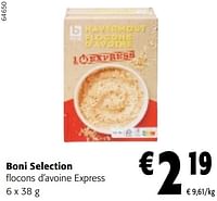 Promotions Boni selection flocons d’avoine express - Boni - Valide de 11/09/2024 à 24/09/2024 chez Colruyt