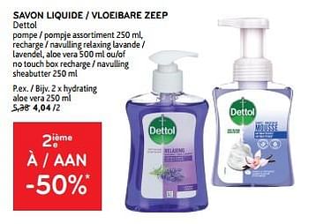 Promotions Savon liquide dettol hydrating aloe vera - Dettol - Valide de 11/09/2024 à 24/09/2024 chez Alvo