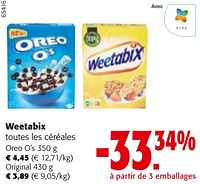 Promotions Weetabix toutes les céréales - Weetabix - Valide de 11/09/2024 à 24/09/2024 chez Colruyt