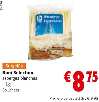 Promotions Boni selection asperges blanches - Boni - Valide de 11/09/2024 à 24/09/2024 chez Colruyt