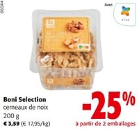 Promotions Boni selection cerneaux de noix - Boni - Valide de 11/09/2024 à 24/09/2024 chez Colruyt