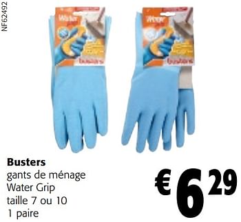 Promotions Busters gants de ménage water grip - Busters - Valide de 11/09/2024 à 24/09/2024 chez Colruyt