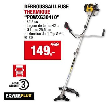 Promotions Powerplus débroussailleuse thermique powxg30410 - Powerplus - Valide de 11/09/2024 à 22/09/2024 chez Hubo