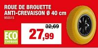 Promotions Roue de brouette anti-crevaison - Produit maison - Hubo  - Valide de 11/09/2024 à 22/09/2024 chez Hubo