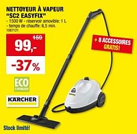 Promotions Kärcher nettoyeur à vapeur sc2 easyfix - Kärcher - Valide de 11/09/2024 à 22/09/2024 chez Hubo