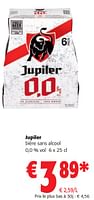 Promotions Jupiler bière sans alcool - Jupiler - Valide de 11/09/2024 à 24/09/2024 chez Colruyt