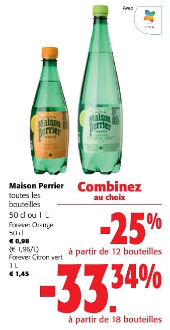 Promotions Maison perrier toutes les bouteilles - Maison Perrier - Valide de 11/09/2024 à 24/09/2024 chez Colruyt