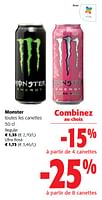 Promotions Monster toutes les canettes - Monster - Valide de 11/09/2024 à 24/09/2024 chez Colruyt