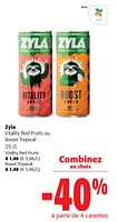 Promotions Zyla vitality red fruits ou boost tropical - zyla - Valide de 11/09/2024 à 24/09/2024 chez Colruyt