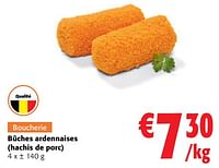 Promotions Bûches ardennaises - Produit maison - Colruyt - Valide de 11/09/2024 à 24/09/2024 chez Colruyt