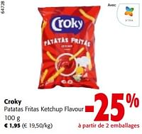 Promotions Croky patatas fritas ketchup flavour - Croky - Valide de 11/09/2024 à 24/09/2024 chez Colruyt