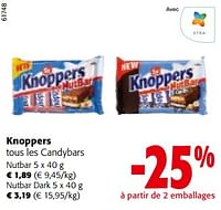 Promotions Knoppers tous les candybars - Knoppers - Valide de 11/09/2024 à 24/09/2024 chez Colruyt